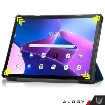 ETUI na tablet Lenovo Tab M10 FHD Plus 10,6 3 GEN 3RD 3gen 2023 TB-125FU / TB-128FU fall buch cover Granatowe