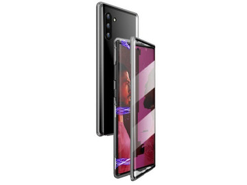 Double-sided Dr.Fit magnetic glass case for Galaxy Note 10 Silver