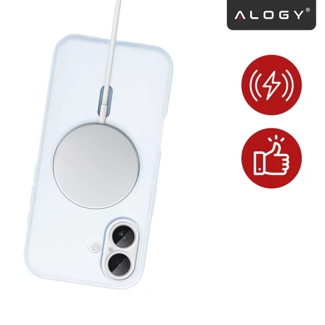 Hülle für Apple iPhone 16 Pro Max Alogy MagSafe Hybrid Matte Case Matte Cover mit Linsenschutz Schwarz