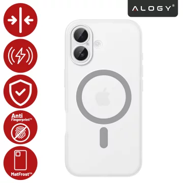 Etui do Apple iPhone 17 – matowa obudowa do MagSafe z ochroną obiektywu, smukłe i odporne na zarysowania, idealne dopasowanie – Alogy Skinny MatteCase™ Białe