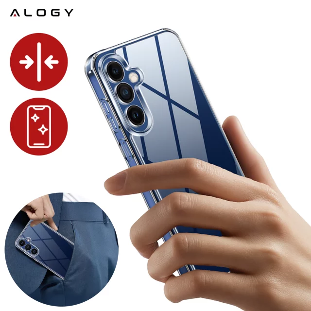 Etui Przezroczyste do Samsung Galaxy S25 Plus, Podwyższone Krawędzie, Idealne Dopasowanie, PC + TPU, Alogy HybridShield™ Case