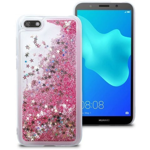 Case liquid glitter Huawei Y5/ Y5 Prime 2018 pink glitter
