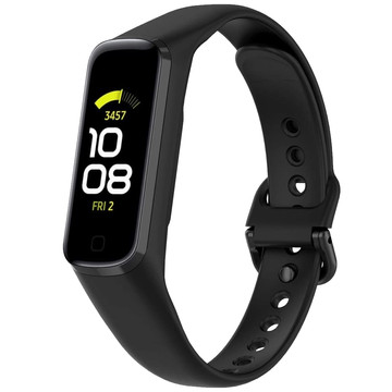 Sport-Gummiband Soft Alogy Band für Samsung Galaxy Fit 2 SM-R220 Schwarz