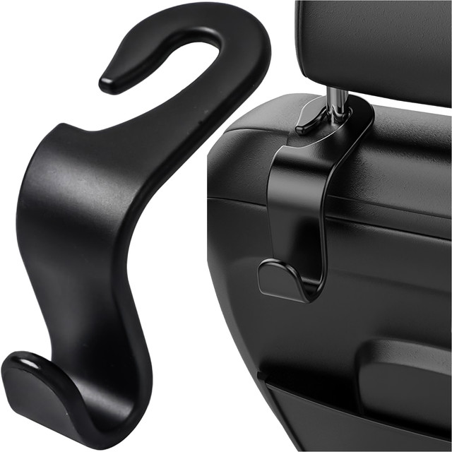 Hanger holder car hook for seat headrest car organizer hook Alogy Car 1 pc Black