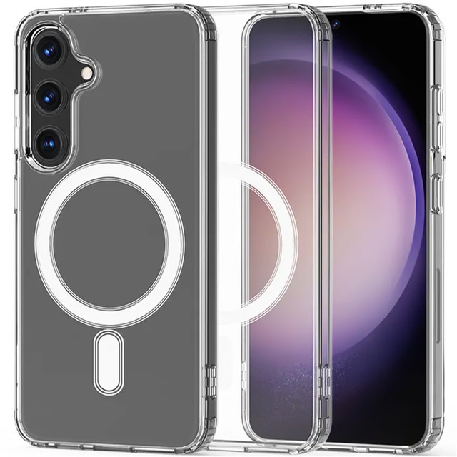 Pouzdro pro Samsung Galaxy S23 FE Plus Mag Safe Hybrid Case Zadní kryt pouzdra Anti-Shock Clear Alogy Transparent