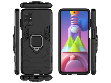 Alogy Stand Ring Armor case for Samsung Galaxy M51 black