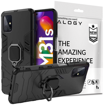Pouzdro Alogy Stand Ring Armor pro Samsung Galaxy M31s černé