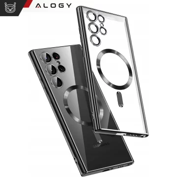 MagSafe Case for Apple iPhone 16 Pro Max Alogy Glamour Luxury Ring Case Gold-Transparent