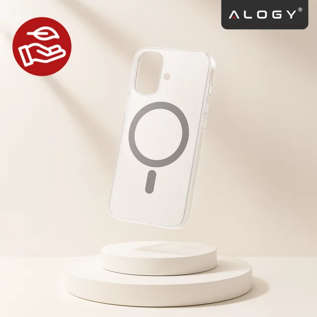 Hülle für Apple iPhone 16 Pro Max Alogy MagSafe Hybrid Matte Case Matte Cover mit Linsenschutz Schwarz