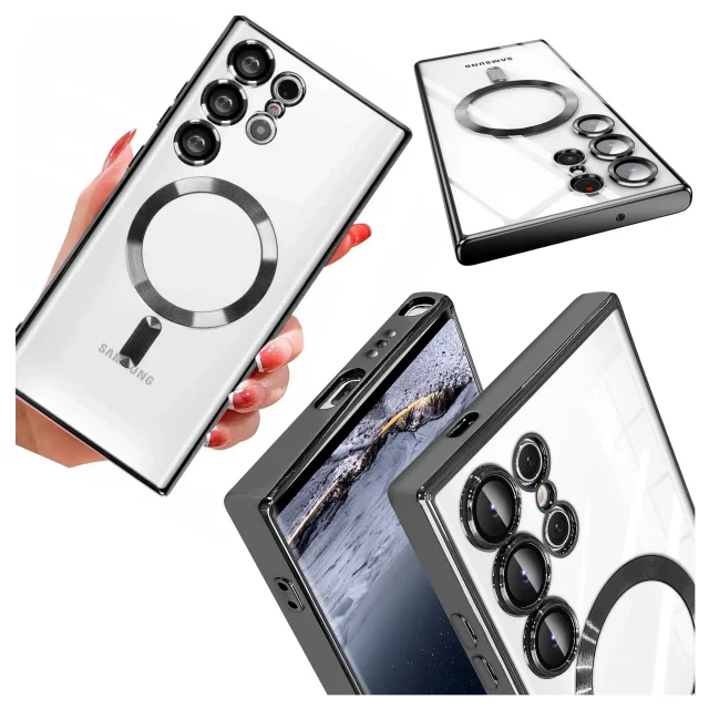 Etui do Samsung Galaxy S25 Ultra Alogy LuxeShield™️ Glamour Luxury Ring obudowa z osłoną aparatów Czarne