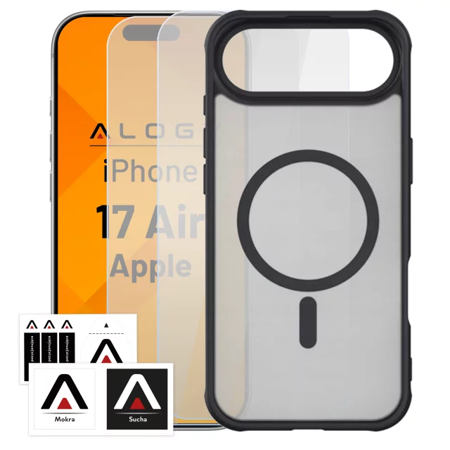 Pouzdro pro Apple iPhone 16 Pro Max Alogy MagSafe Hybrid Matte Case Matte Cover with Lens Protection Black