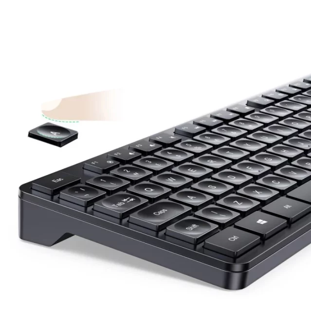 Zestaw Ugreen MK006 bezprzewodowa klawiatura + mysz 2,4 GHz czarny