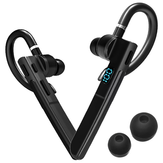 Bezdrátová sluchátka Bluetooth 5.3 pro volání, sluchátka do auta s LED displejem Alogy Black