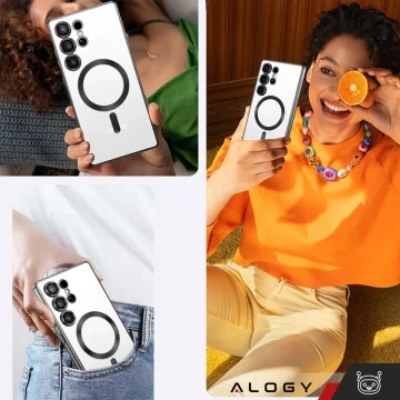 Samsung Galaxy S25 Ultra Alogy LuxeShield™️ Glamour Luxus-Ringhülle mit Kameraabdeckung, Schwarz