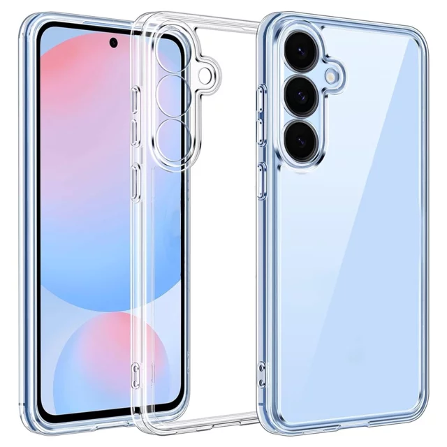 Průhledný kryt pro Samsung Galaxy S25 Plus, zvýšené okraje, perfektní padnutí, PC TPU, kryt Alogy HybridShield™