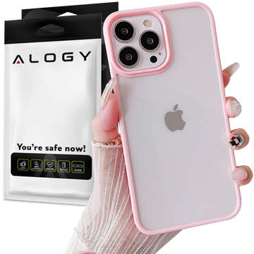 Protective case Alogy Hybrid Candy Case for Apple iPhone 13 Pro pink-transparent