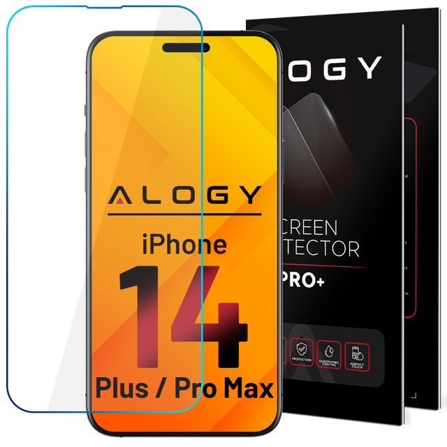 Panzerglas 9H Alogy Displayschutz für Apple iPhone 14 Plus / 14 Pro Max