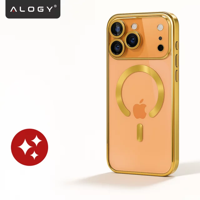 Hülle für Apple iPhone 16 Pro Max Alogy MagSafe Hybrid Matte Case Matte Cover mit Linsenschutz Schwarz