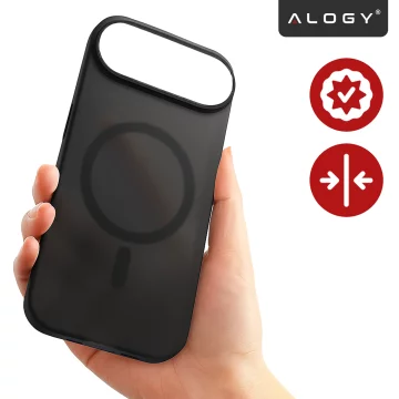 Apple iPhone 17 Air Case – Matte MagSafe Cover with Lens Protection, Slim and Scratch-Resistant, Perfect Fit – Alogy Skinny MatteCase™ Black