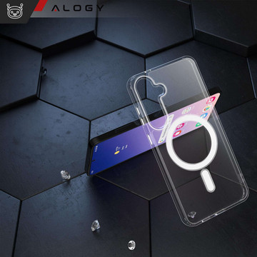 Pouzdro pro Samsung Galaxy S23 FE Plus Mag Safe Hybrid Case Zadní kryt pouzdra Anti-Shock Clear Alogy Transparent