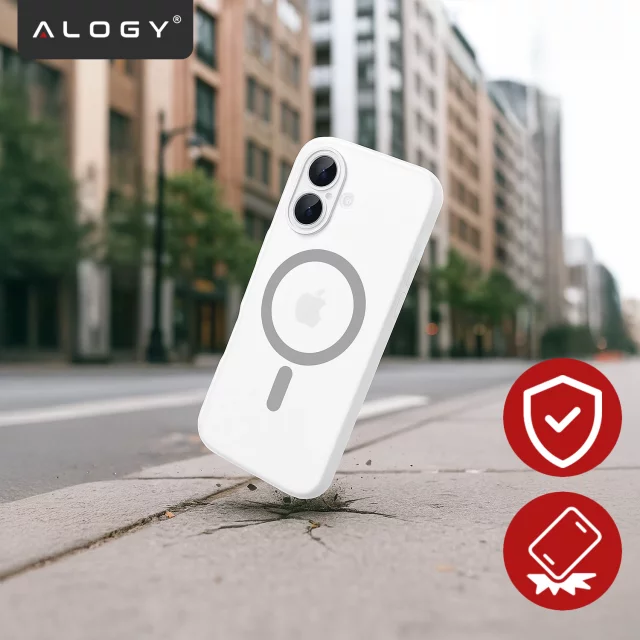 Etui do Apple iPhone 17 – matowa obudowa do MagSafe z ochroną obiektywu, smukłe i odporne na zarysowania, idealne dopasowanie – Alogy Skinny MatteCase™ Białe