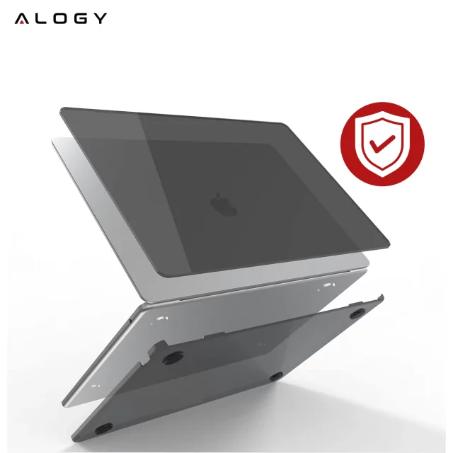 Etui do Apple Macbook Air 13.6 - M2/M3/M4 2022/2023/2024/2025 Alogy AirGuard™ Elastyczna obudowa Matowy Czarny