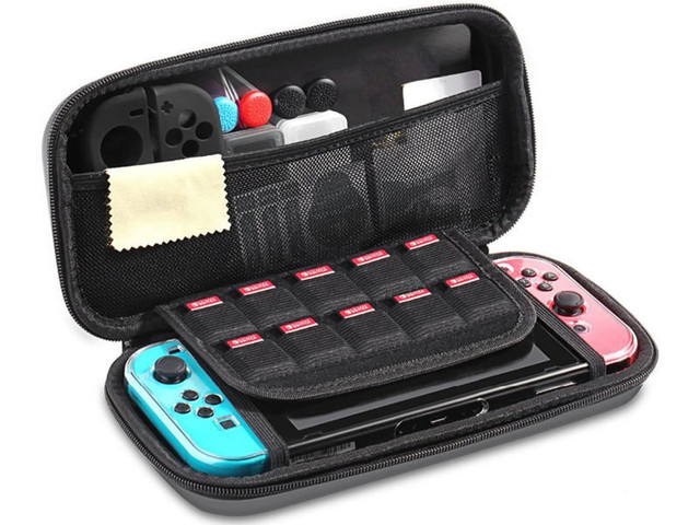 Etui Alogy Tough Pouch na Nintendo Switch czarne + Szkło