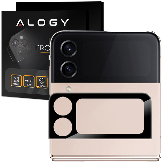 Metalowa osłonka aparatu Alogy Lens Protector PRO+ na obiektyw do Samsung Galaxy Z Flip 4 Czarna