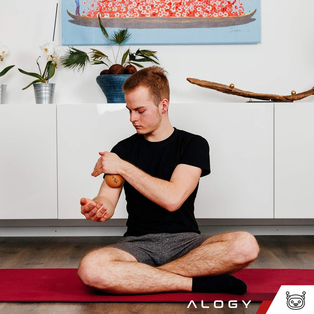 Korkový míč Sada 2 EKO míčků pro masáž svalů masér tvrdé malé Korkové míčky 6cm a 5,3cm Alogový vak sportovní fitness