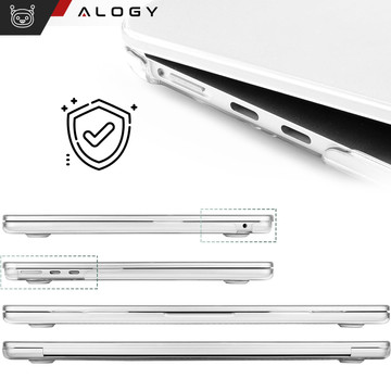 Pouzdro pro Macbook Air 15 M2 2023 A2941 Pouzdro Kryt pouzdra Čirý Alogy Pevný kryt Transparentní