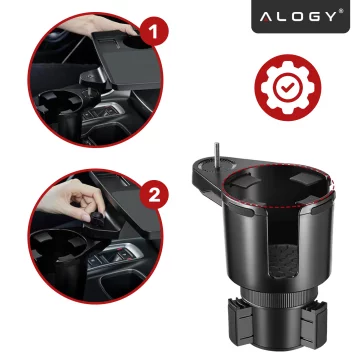 Handyhülle Wasserdichtes Gehäuse Alogy universal IPX8 bis 6,5 Schwarz