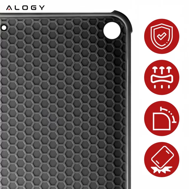 Case for Apple iPad 10.2 9 Gen 8/7 2021/2020/2019 Smart Pencil Case Alogy TPU Tablet Cover Black Glass