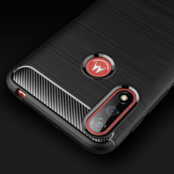 Case for Motorola Moto E7/ E7i Power Alogy Rugged Armor TPU case Carbon Black