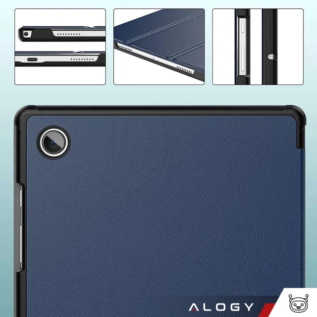 Alogy Book Cover Hülle für Samsung Galaxy Tab A8 2021 SM-X200 / SM-X205 Marineblau