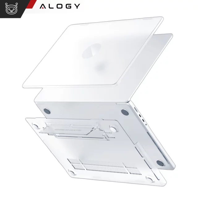 Matte Hülle mit Ständer Alogy ProStand™ Gehäuse für MacBook Air 13,3" (A1932/A2179/A2337) Transparent