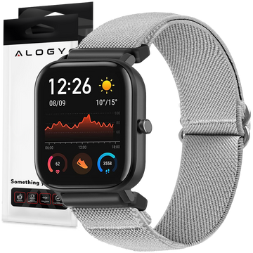 Flexibilní řemínek Univerzální nylonový alogický nylonový řemínek na chytré hodinky 22 mm šedý