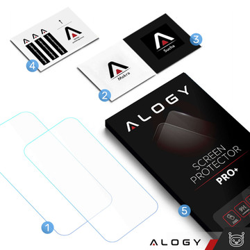2x 9H tvrzené sklo pro iPhone 15 Plus / 15 Ultra / 15 Pro Max Alogy Screen Protector PRO