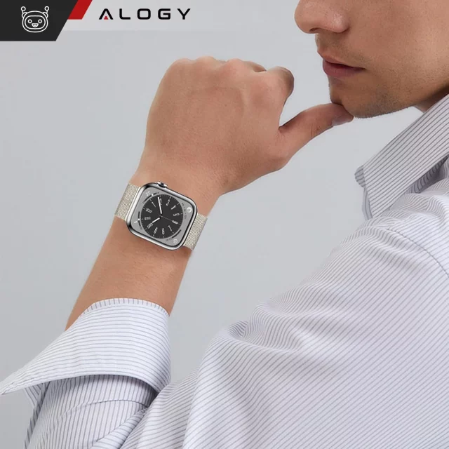Alogy Steel Strap Apple Watch Bracelet 42/44/45/49mm Stainless Steel Moonlight