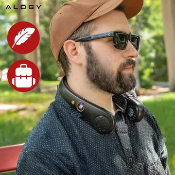 Stolní ventilátor stojící ventilátor malé oběhové čerpadlo s klipem bezdrátové ruční 500mAh USB-C Alogy White