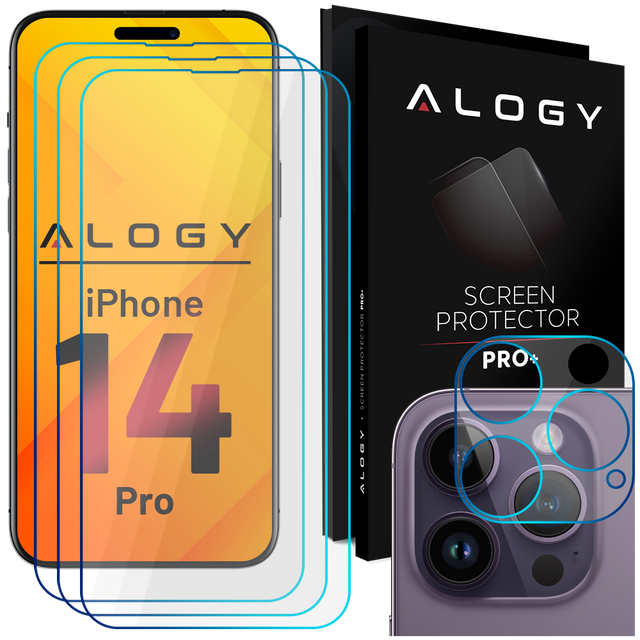 Alogy Glass Pack 3x Tempered Glass Screen Protector 9h Lens Glass for Samsung Galaxy S23 Plus Glass Set