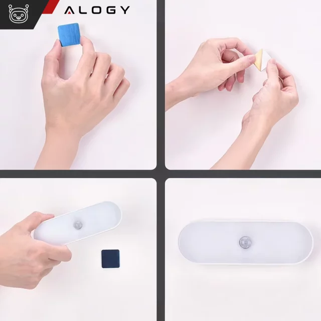 Alogy Sensor Lamp Night Light with Motion Sensor 14cm Magnetic Desk Cabinet Lamp White