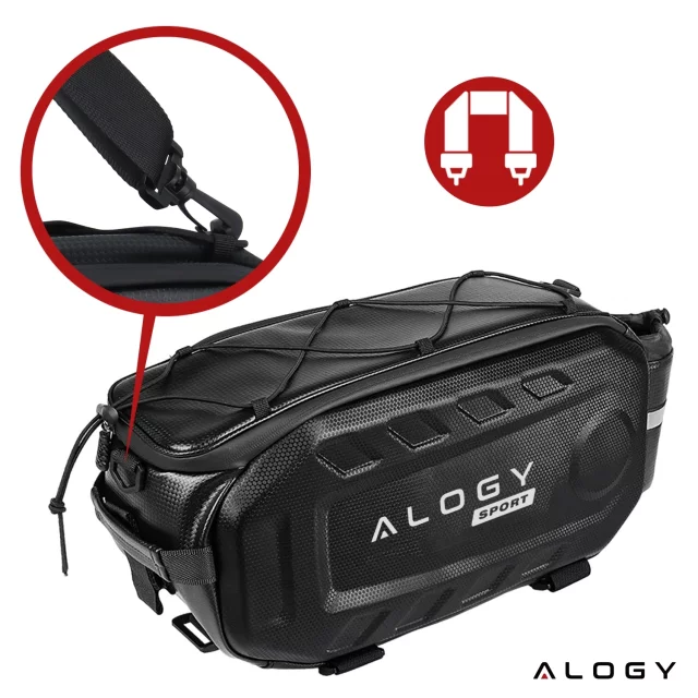Alogy Sport RoadGear™ Black 17L Rear Trunk Pannier Bag Waterproof