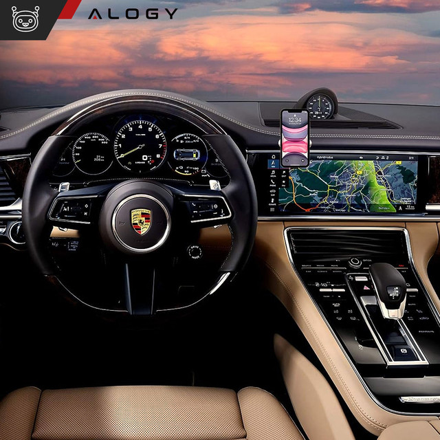 Držák do auta 2x, sada Alogy, magnetický, samolepící, černý