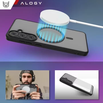 Hülle für Apple iPhone 16 Pro Max Alogy Anti-Shock Hybrid Case für MagSafe Transparent