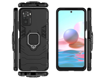 Etui Alogy Stand Ring Armor do Xiaomi Redmi Note 10/10s czarne + Szkło