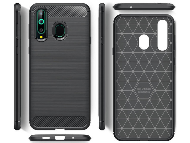 Etui Alogy Rugged Armor do Samsung Galaxy A60/M40 czarne + Szkło hartowane