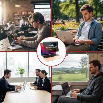 Magnetic Privacy Film for MacBook Air 13" 2018-2021 - Privacy Protection, Easy Installation, Storage Sleeve, Glare Reduction - Alogy SecureView™