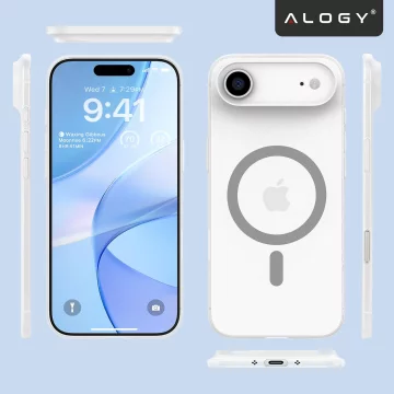 Hülle für Apple iPhone 16 Pro Max Alogy MagSafe Hybrid Matte Case Matte Cover mit Linsenschutz Schwarz