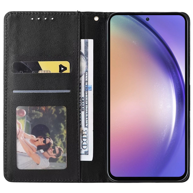 Protective Flip Leather Wallet Alogy Wallet Case Phone Shell for Samsung Galaxy A34 5G Black