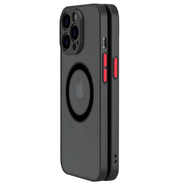 Case for Apple iPhone 13 Pro Max Alogy Hybrid Mag Case for MagSafe with camera protection matte black